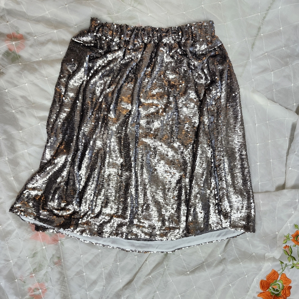 Silver/Pewter Sequin Midi